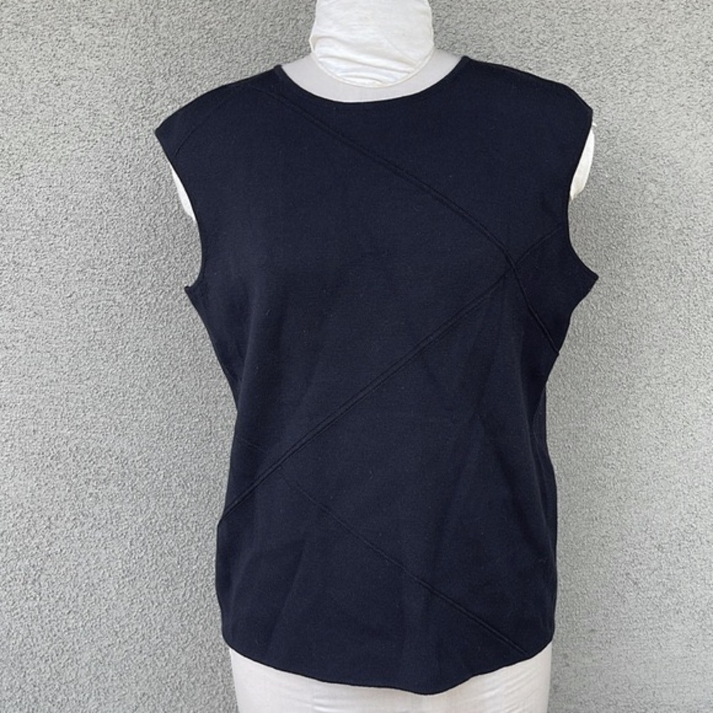 Escada black knit wool top